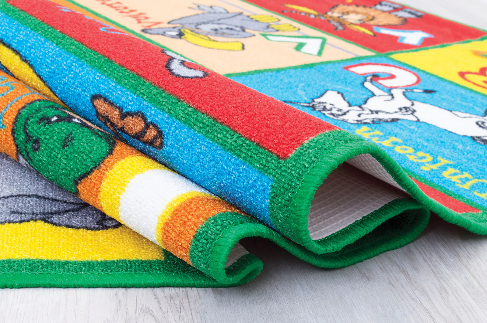 Abbey Multi Color Alphabet Animals 5' X 8' Area Rug - Image 2