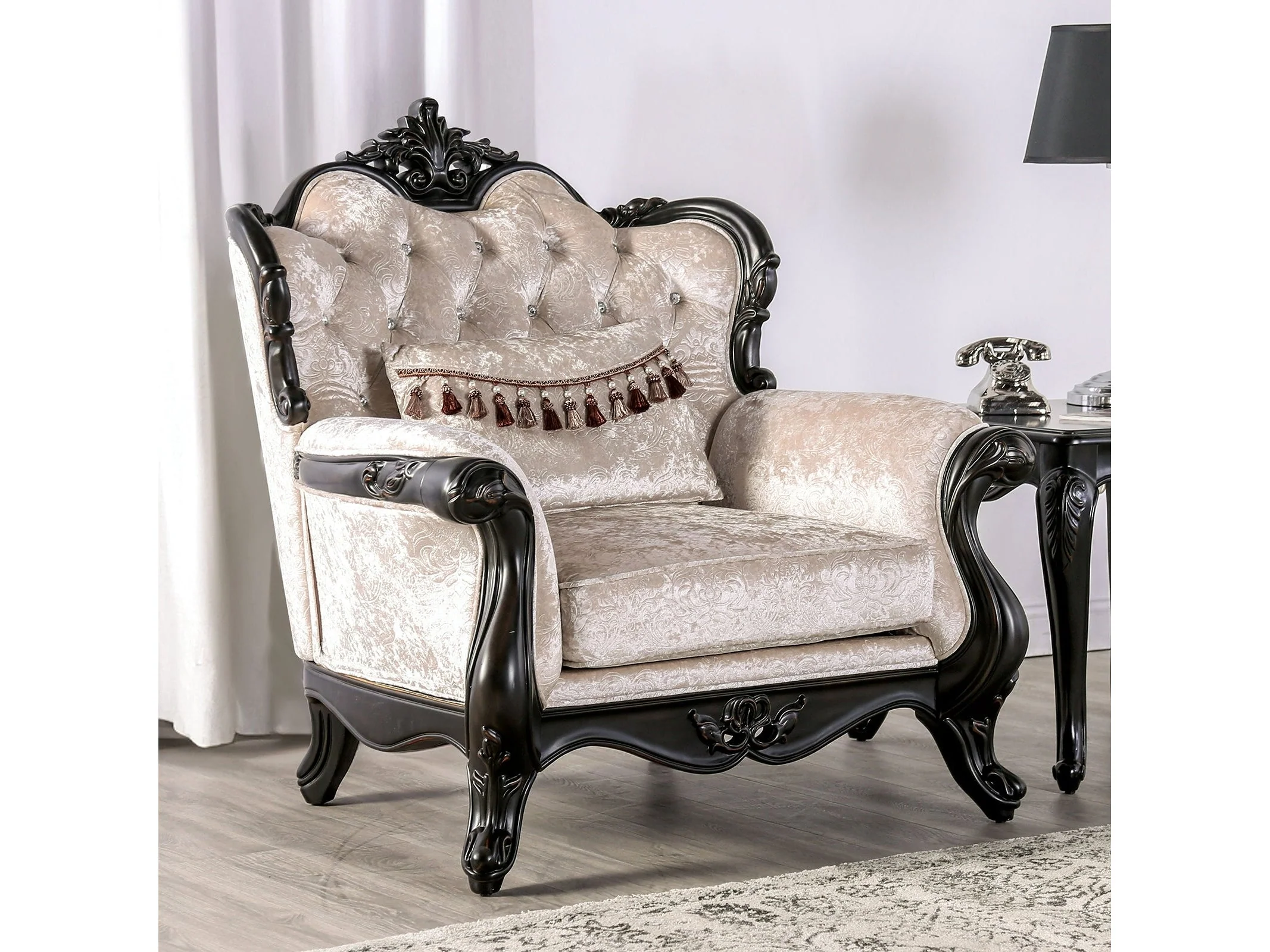 Acapulco Black/Off-White Chair
