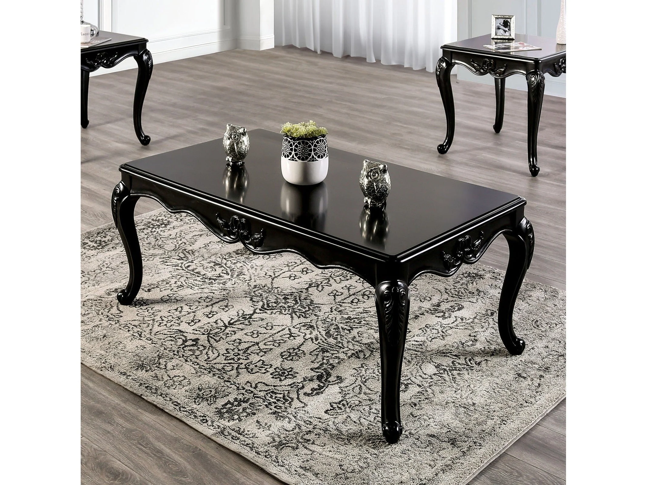Acapulco Black/Off-White Loveseat - Image 3