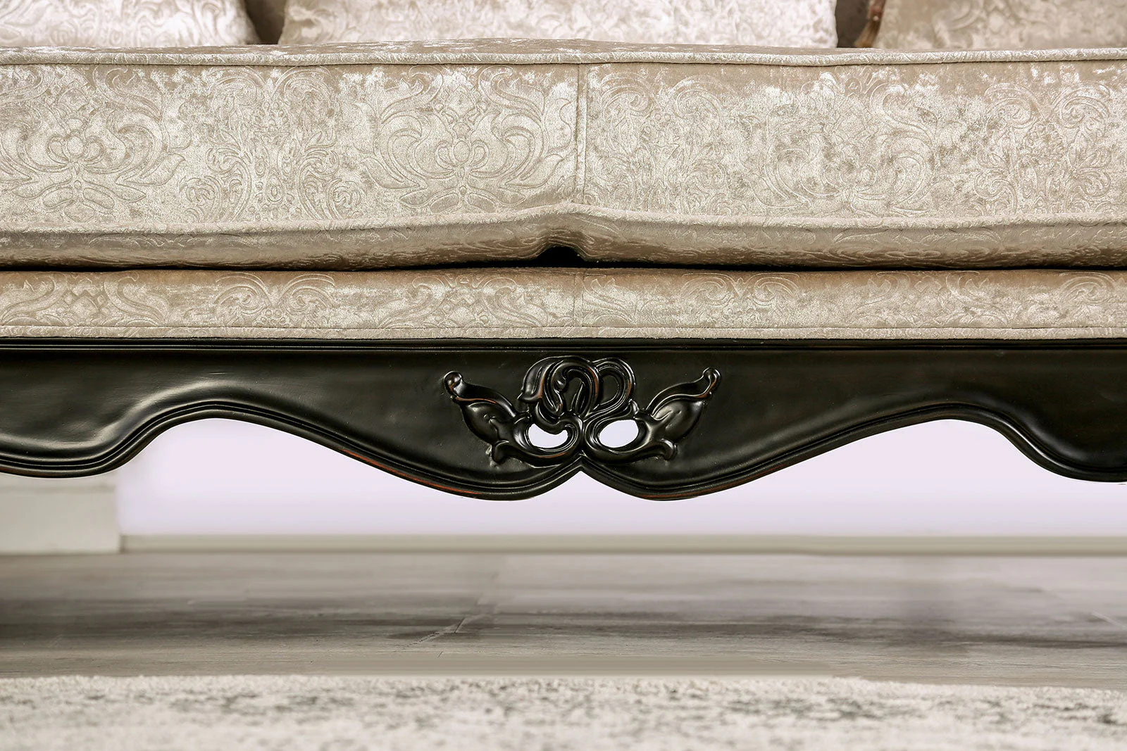 Acapulco Black/Off-White Loveseat - Image 4
