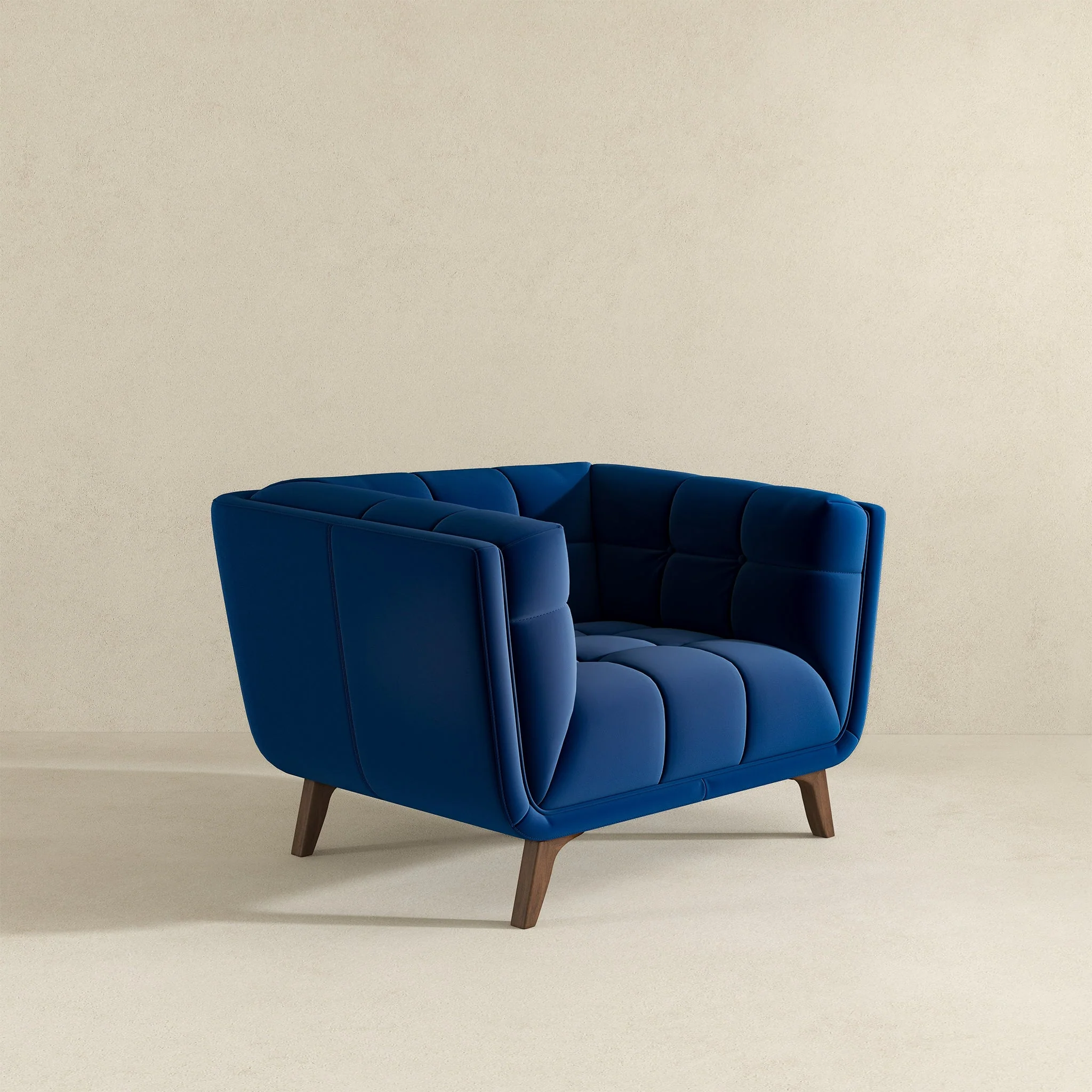 Addison Dark Blue Velvet Lounge Chair - Image 5