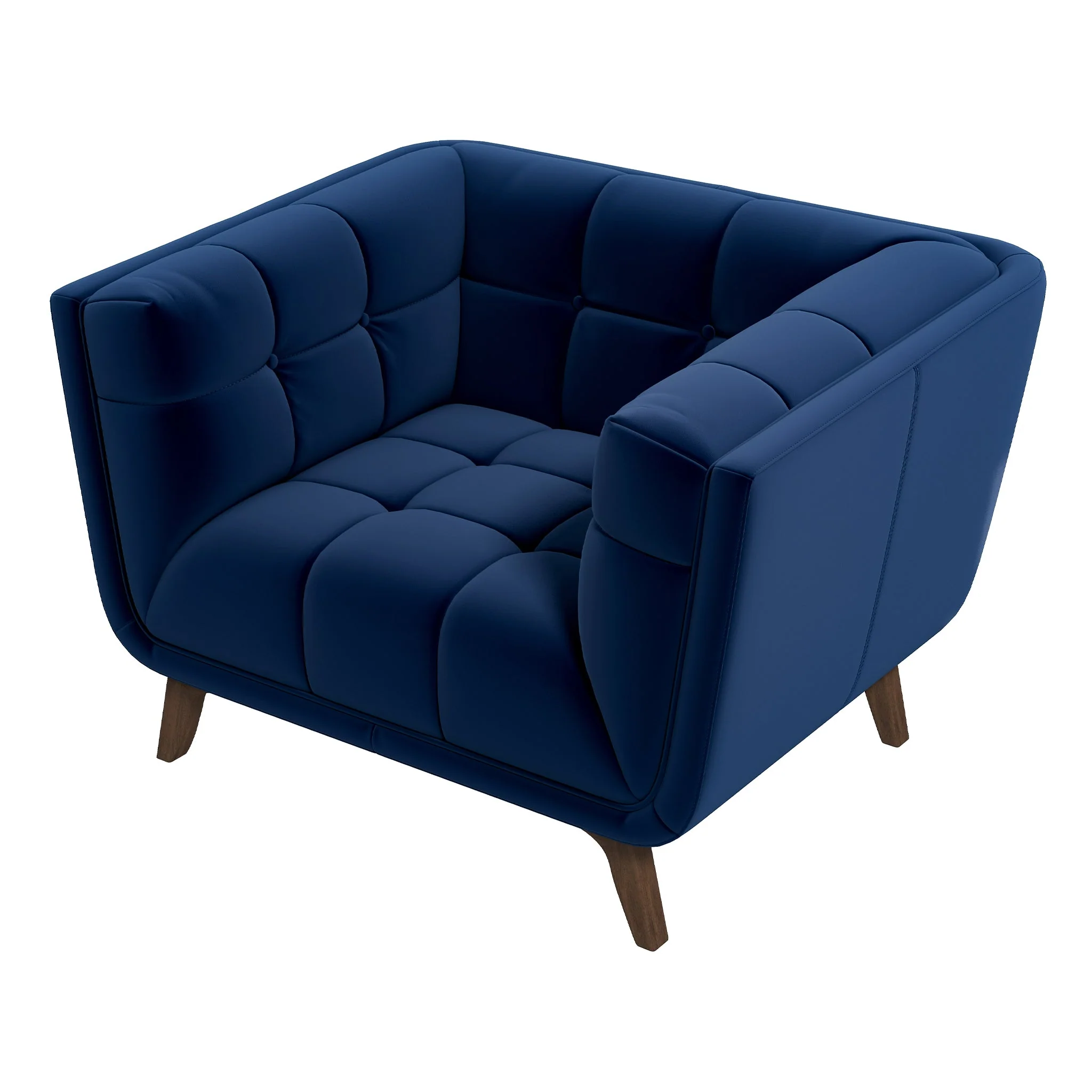 Addison Dark Blue Velvet Lounge Chair - Image 8