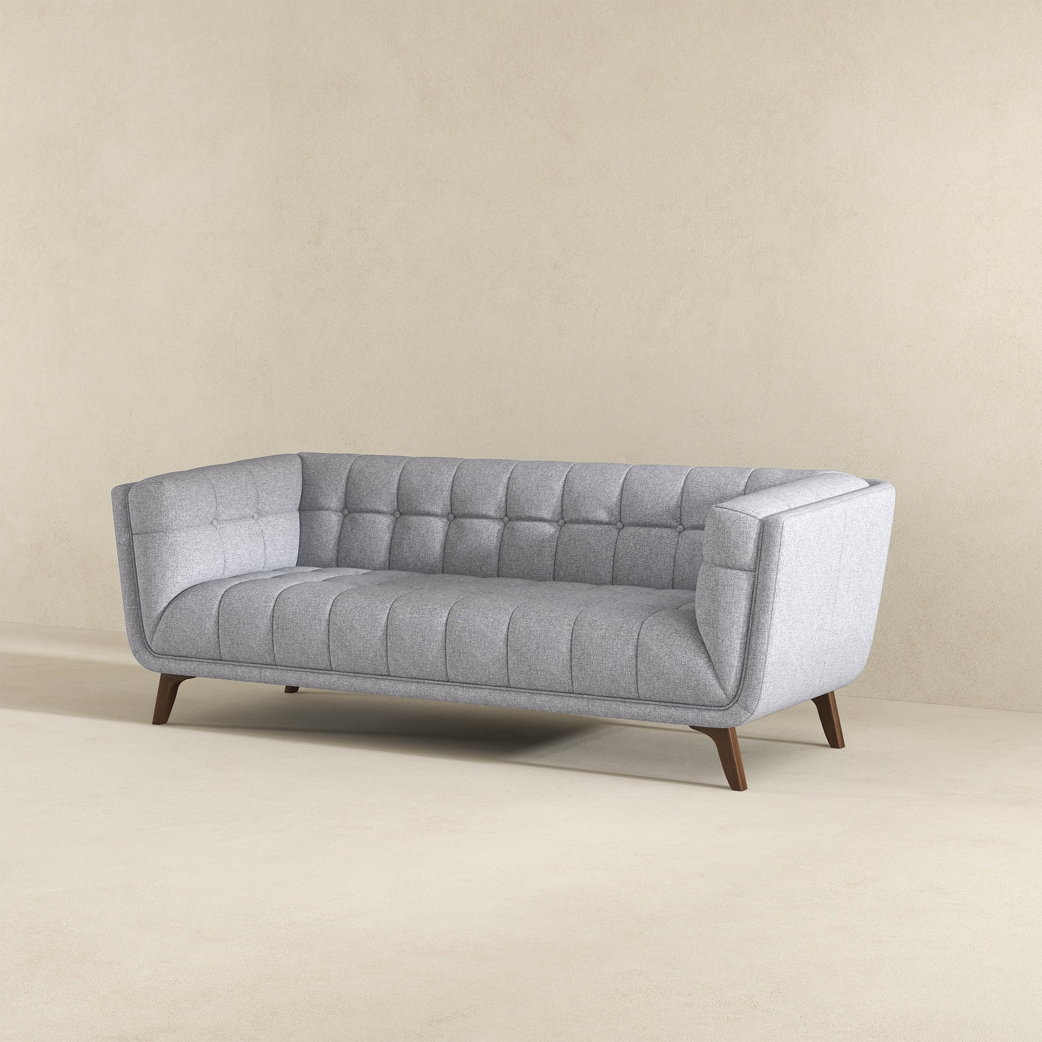 Addison Large Light Gray Fabric Sofa - Image 4