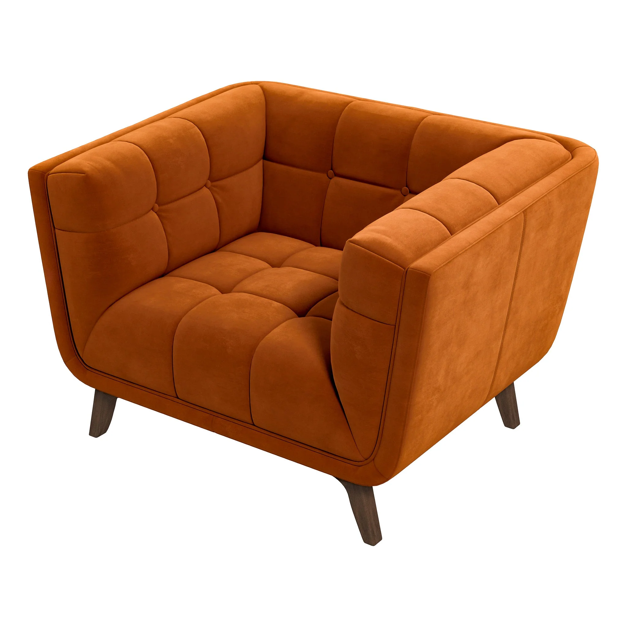 Addison Lounge Chair (Burnt Orange Velvet) - Image 8