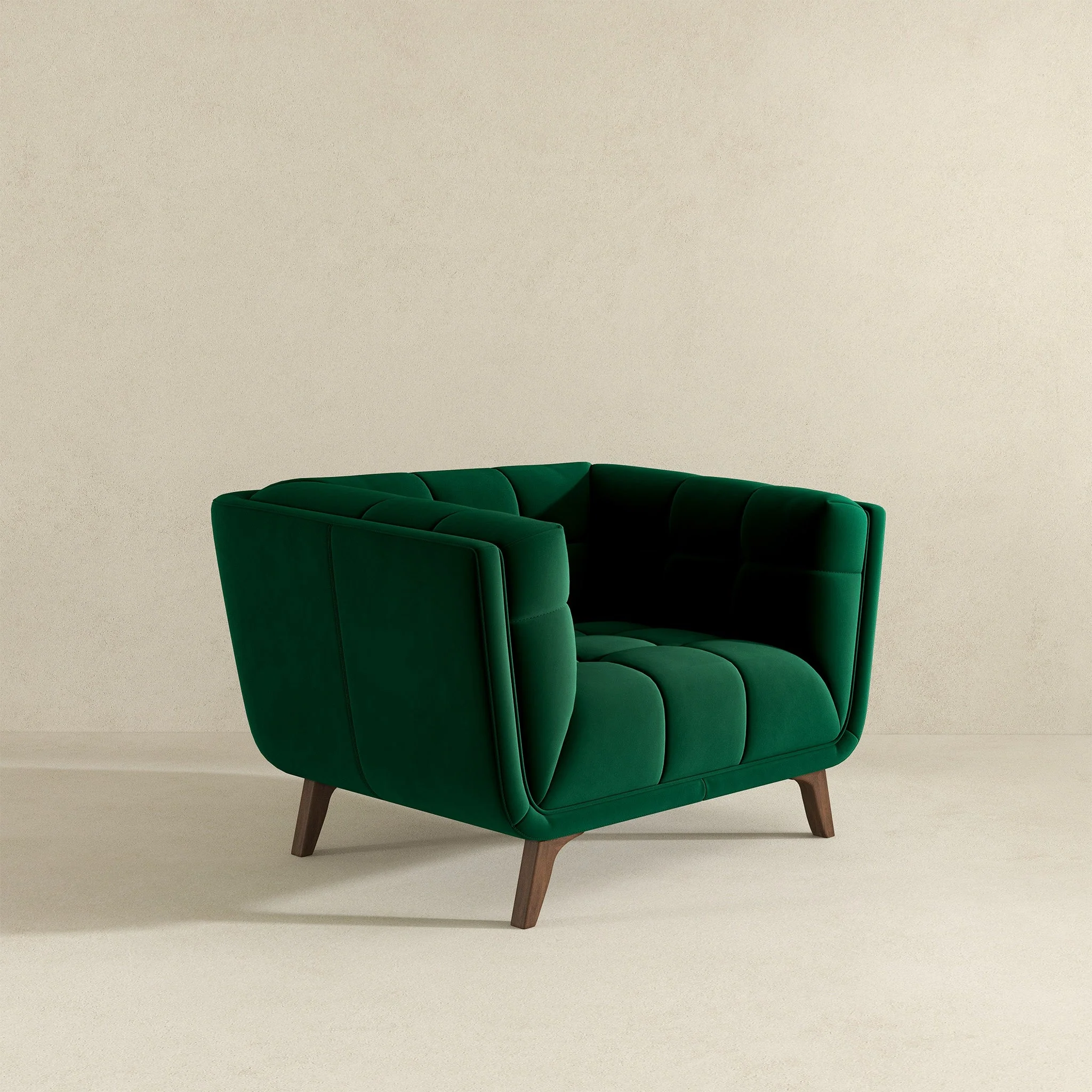Addison Lounge Chair (Dark Green Velvet) - Image 3