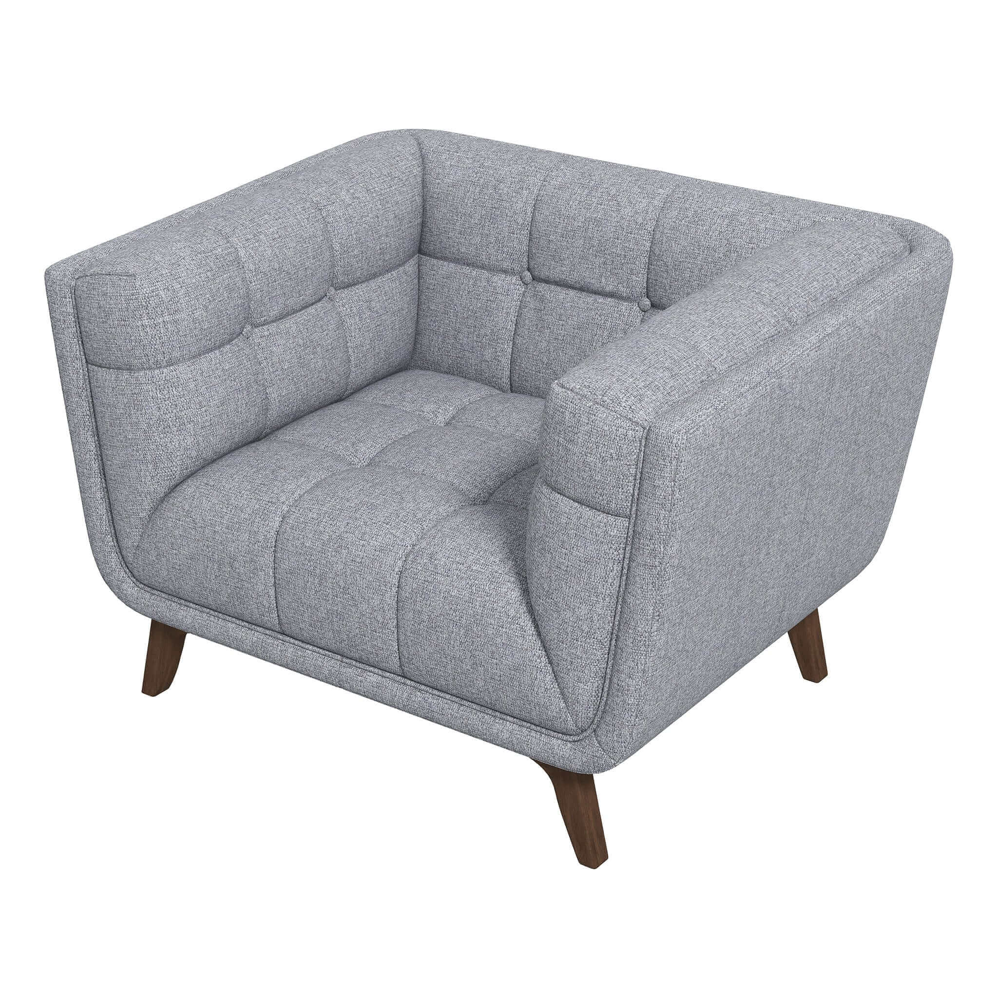 Addison Mid Century Modern Light Grey Fabric Lounge Chair - Image 7