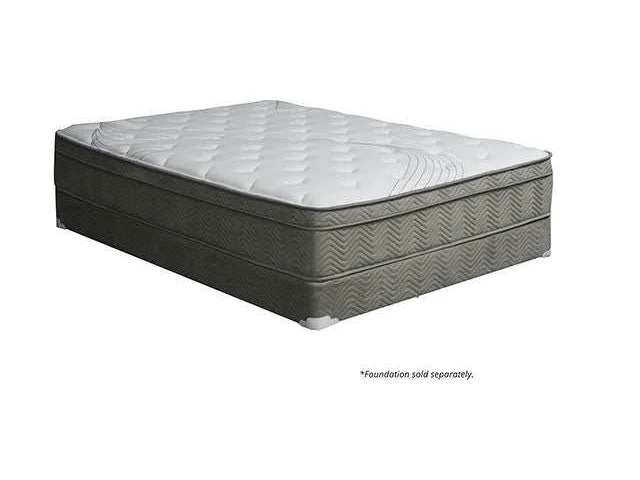 Afton White/Gray 12" Euro Box Pocket  Queen Coil