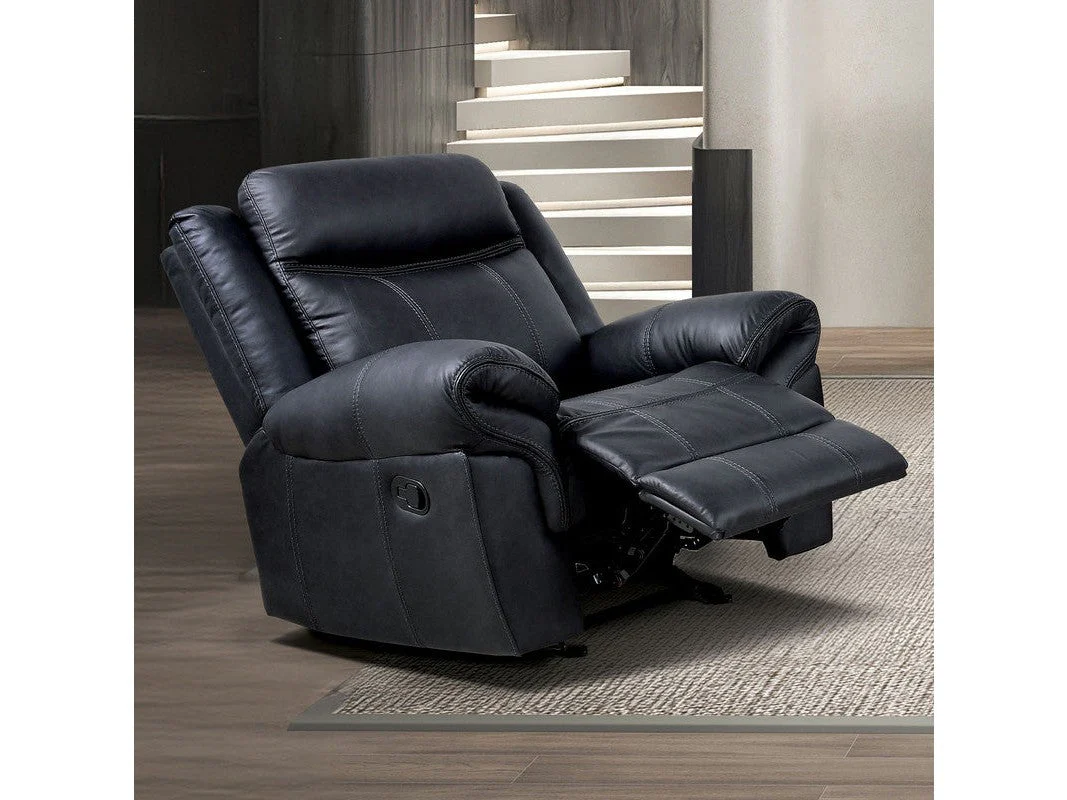 Agata Black Glider Recliner