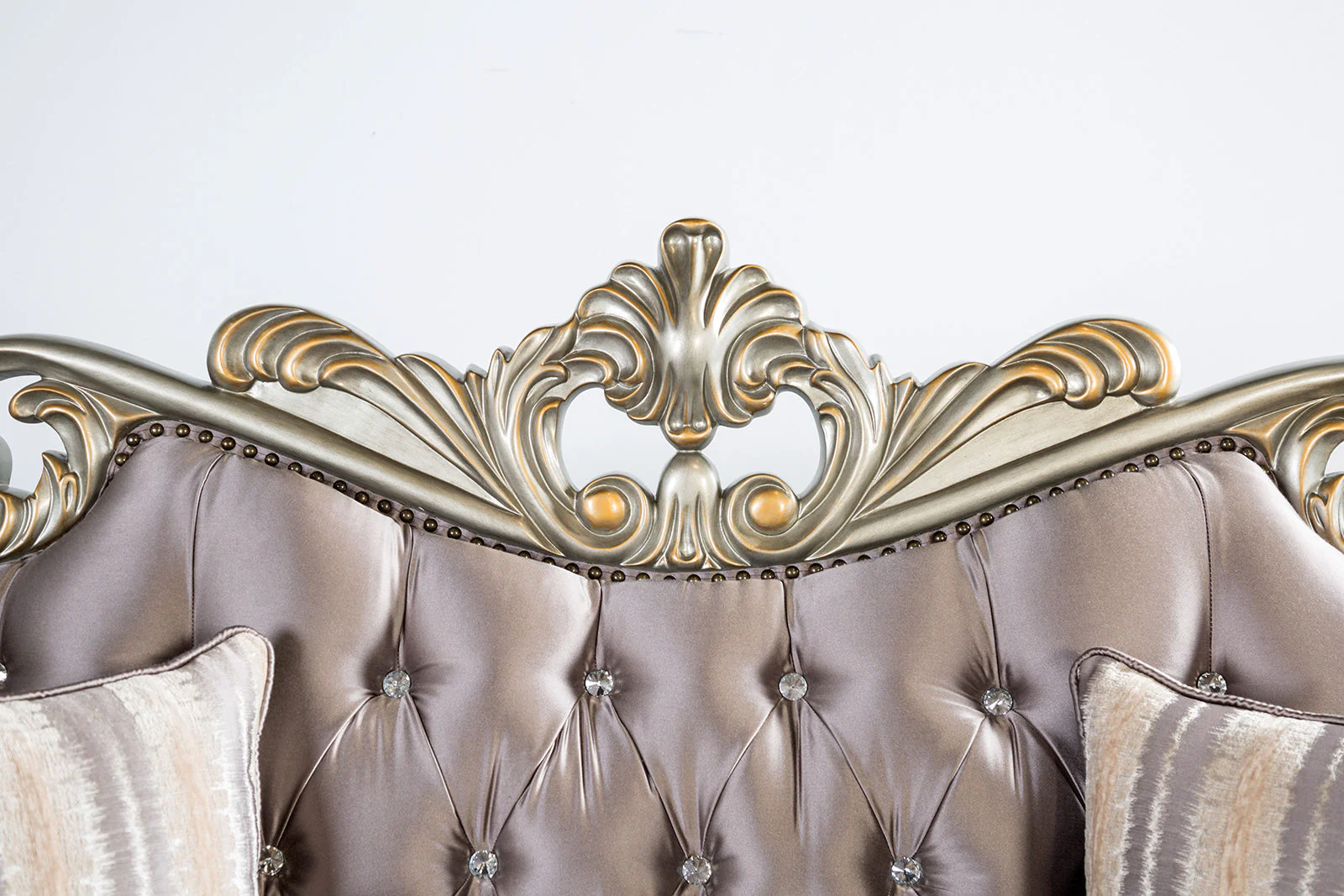 Albacete Champagne & Purple Velvet Sofa - Image 7