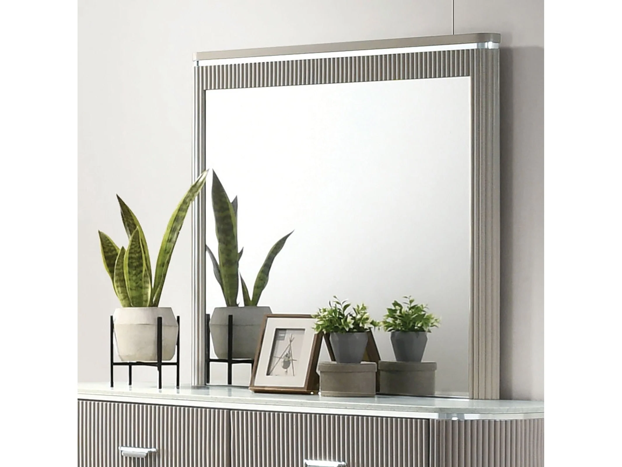 Aldridge Light Gray Mirror