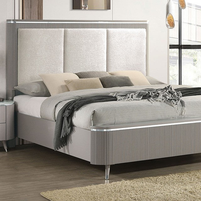 Aldridge Light Gray Queen 4 Piece Bedroom Set - Image 2