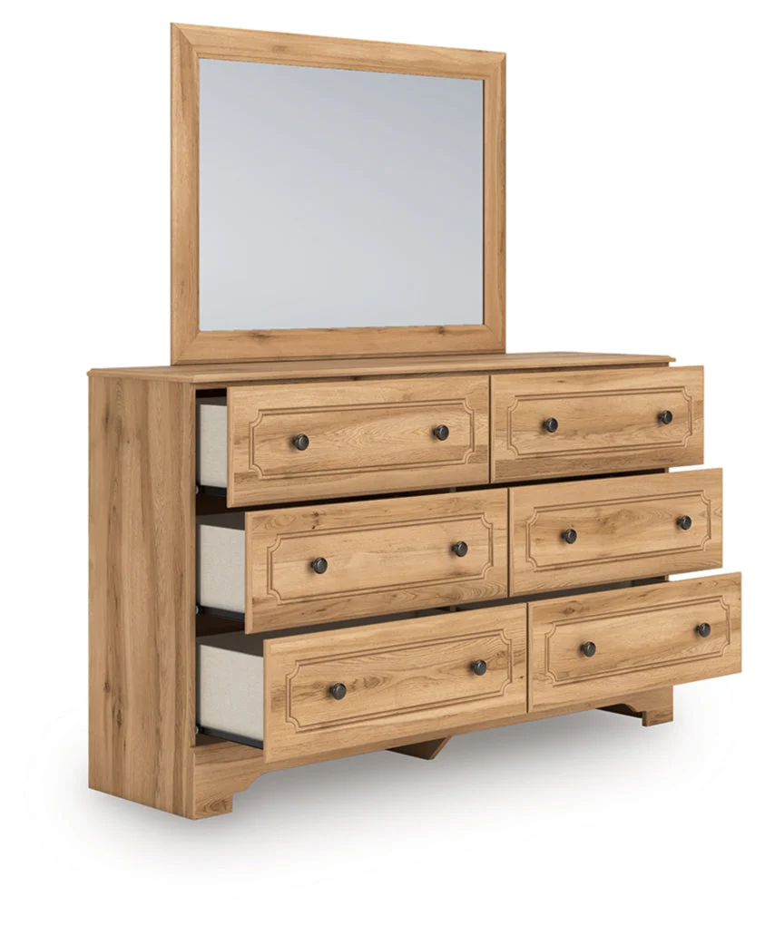 Aleaport Full Panel Bed with Mirrored Dresser - Image 3
