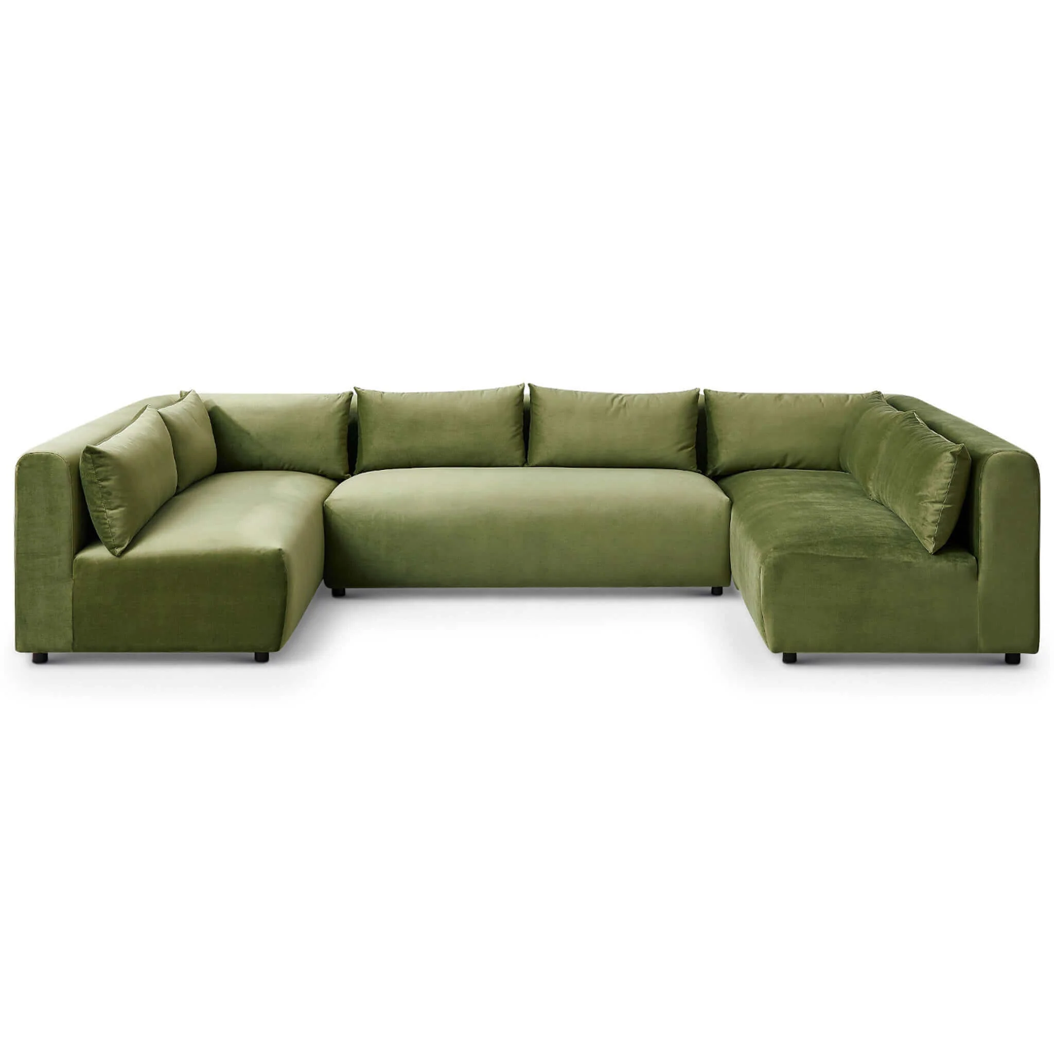 Aleny Green Velvet Modular Corner Sofa - Image 7