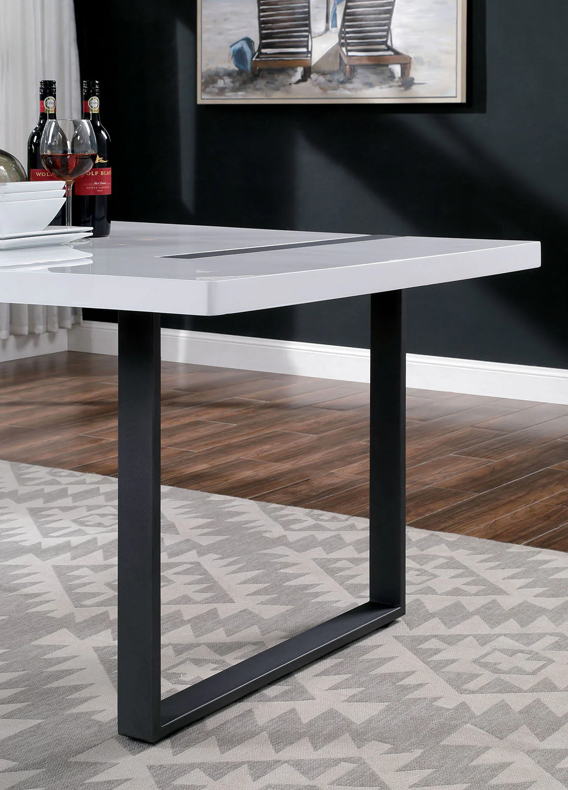 Alessia White/Black 7 Pc. Dining Set - Image 3