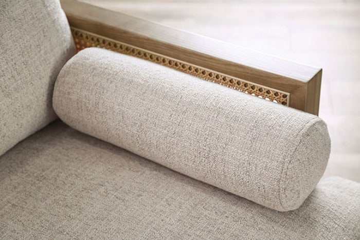 Alesund Beige & Light Oak Loveseat - Image 4