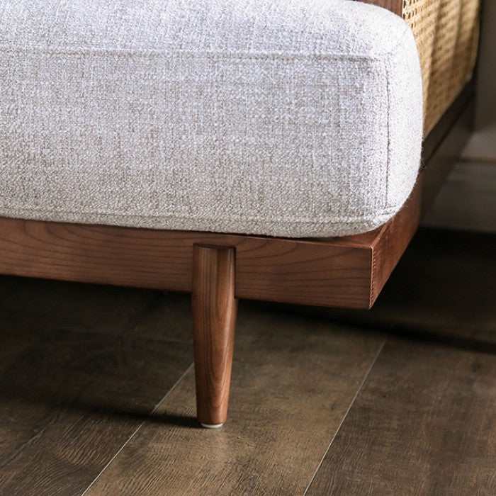 Alesund Beige & Walnut Chair - Image 2