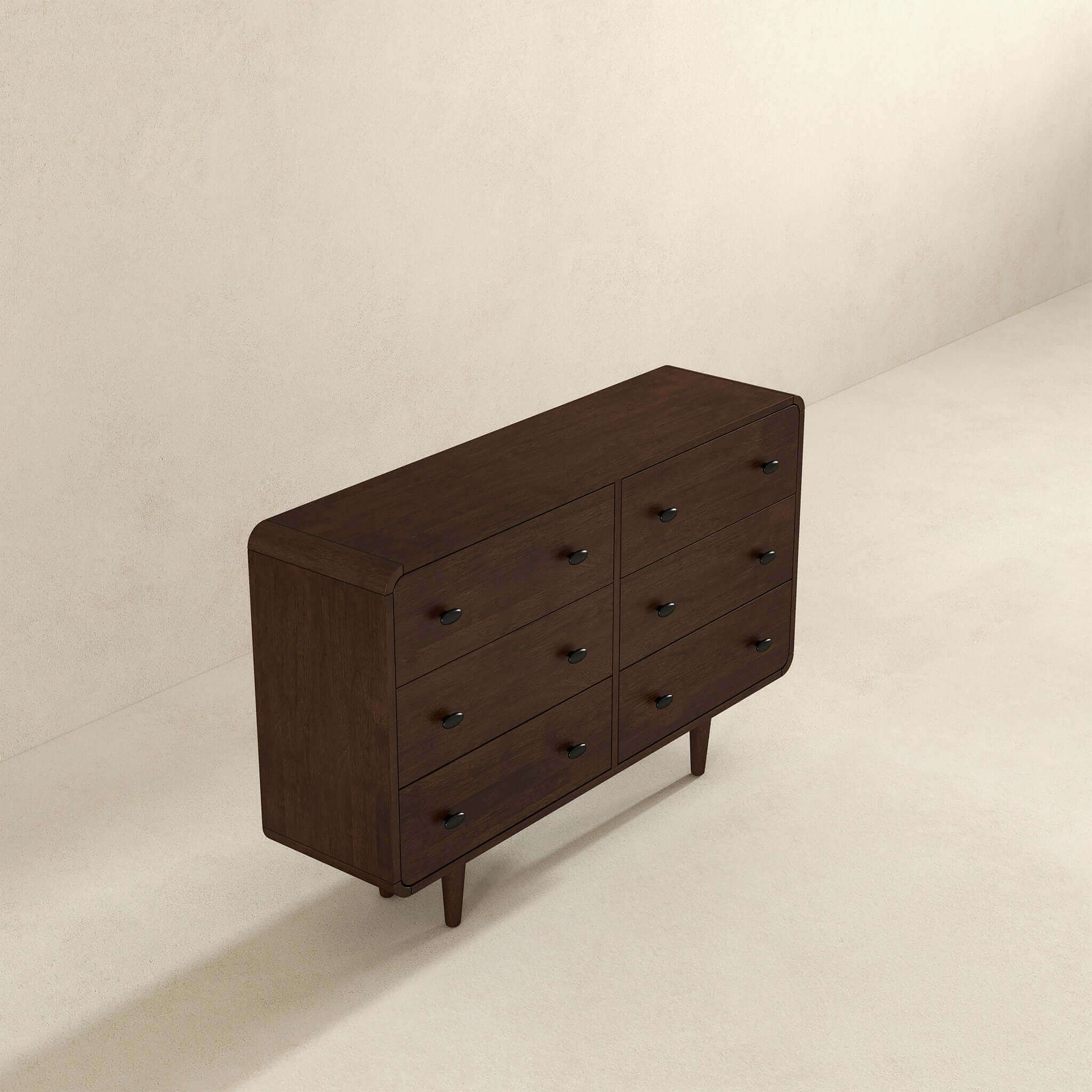 Alexa Mid Century Modern Dresser 6 Drawer - Image 3