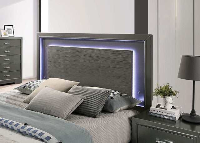 Alison Dark Walnut Eastern King Bed - Image 3