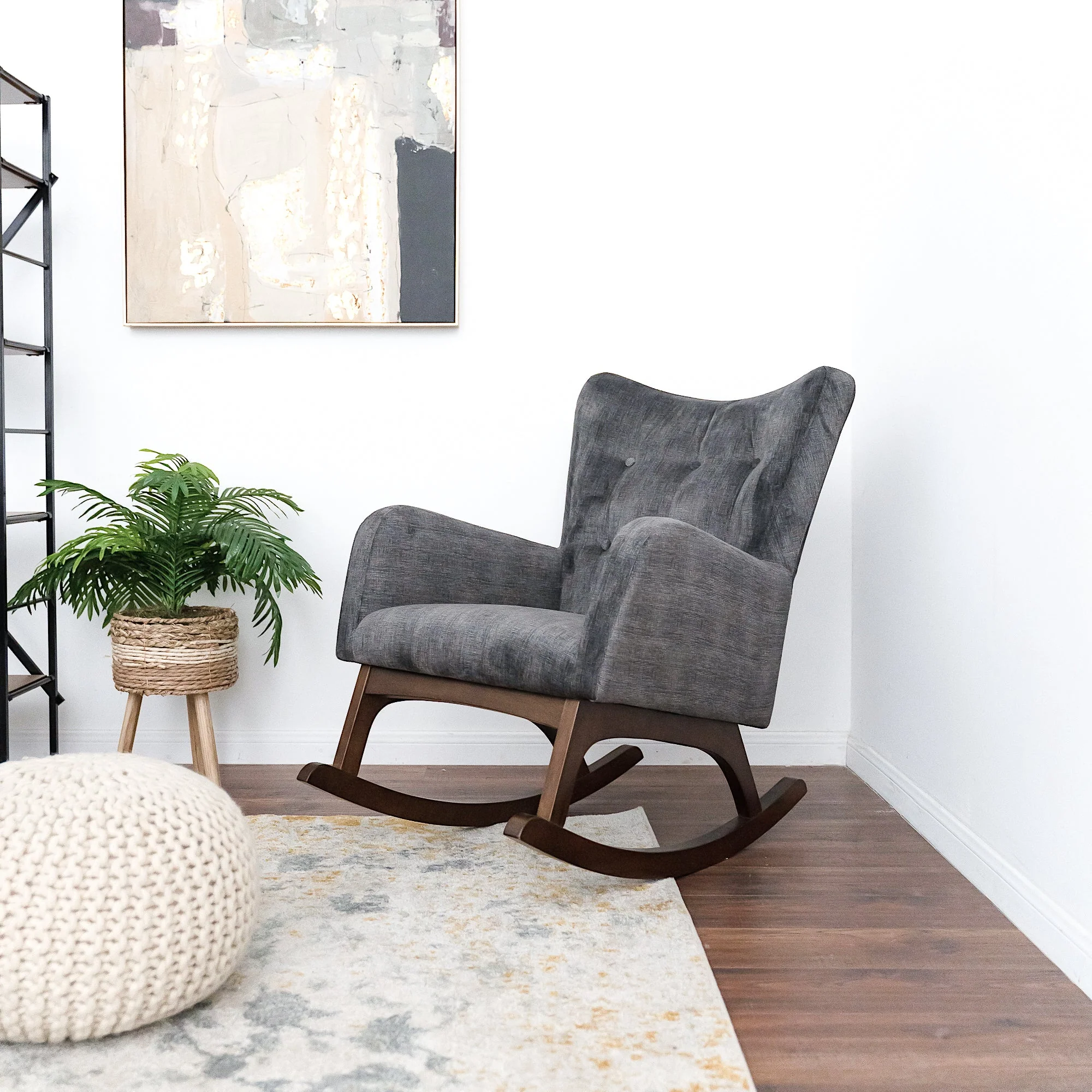 Alistair Solid Wood Rocking Chair - Image 3