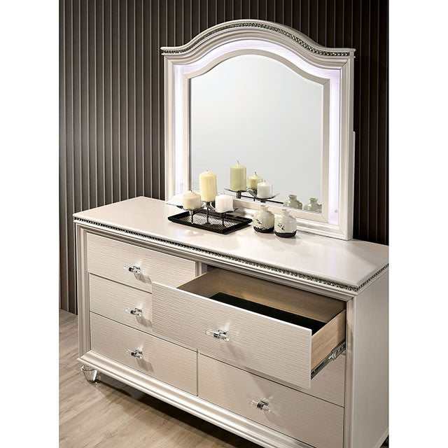 Allie Pearl White Dresser - Image 4