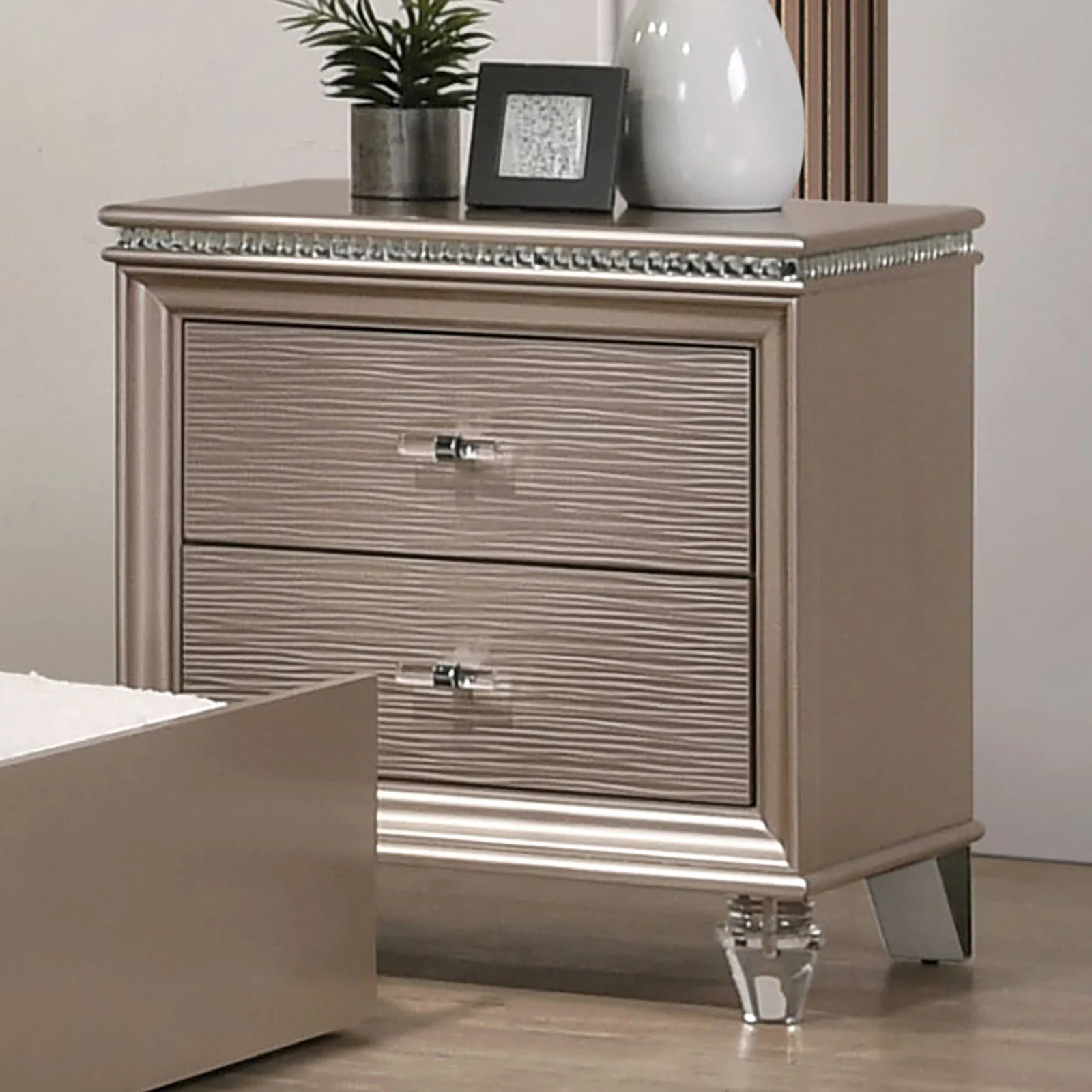 Allie Rose Gold 4 Pc. Twin Bedroom Set - Image 7