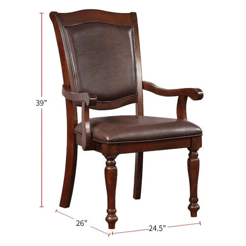 Alpena Brown Cherry/Espresso Dining Arm Chair (Set of 2) - Image 3