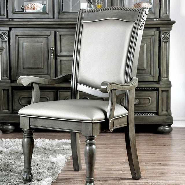Alpena Gray/Silver Arm Chair (Set of 2) - Image 3
