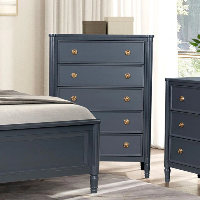 Altamira Malta Blue Queen 5 Piece Bedroom Set w/Chest (N2) - Image 3