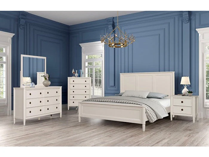 Altamira White Queen 5 Piece Bedroom Set w/2 Nightstands