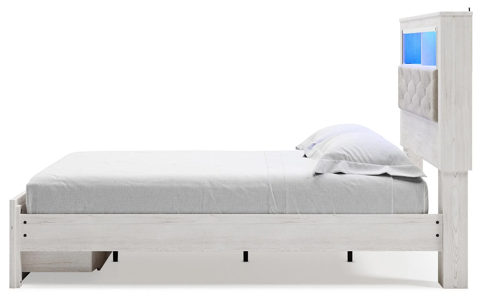Altyra Upholstered Bookcase Bed with Storage - Image 14