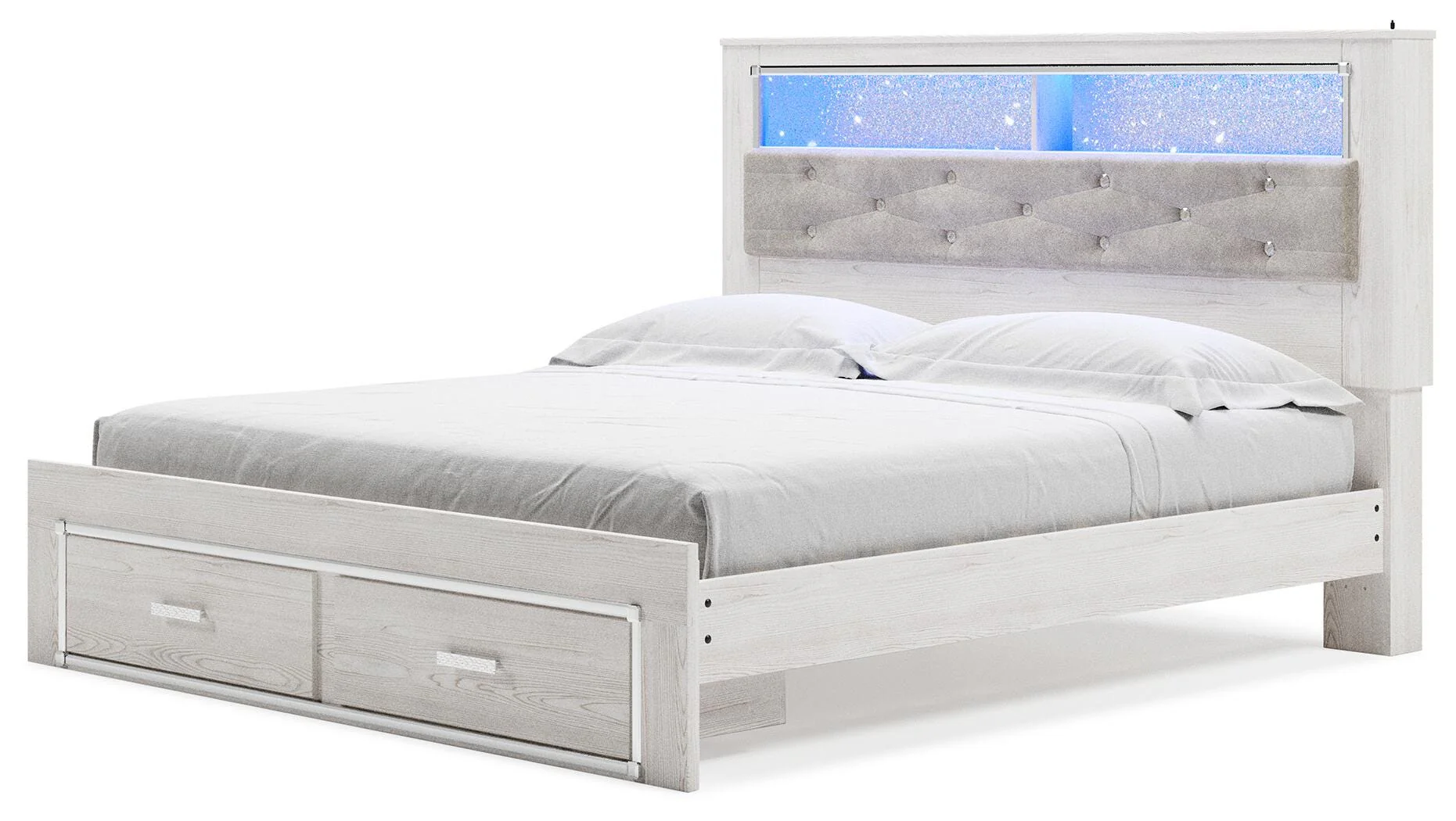 Altyra Upholstered Bookcase Bed with Storage - Image 5