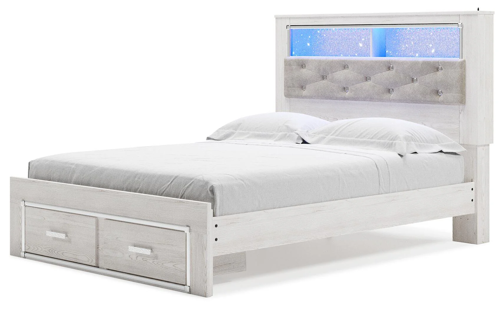 Altyra Upholstered Bookcase Bed with Storage - Image 6