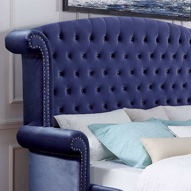 Alzir Blue Eastern King Bed - Image 3
