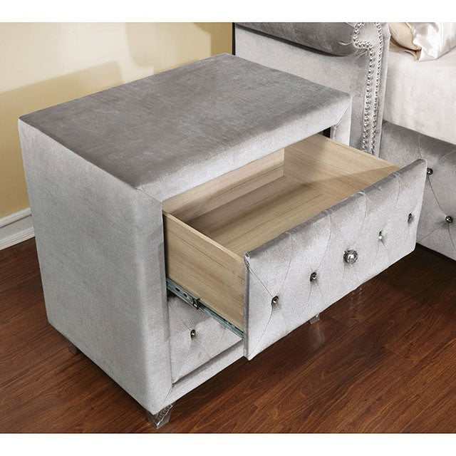 Alzir Gray Nightstand - Image 2