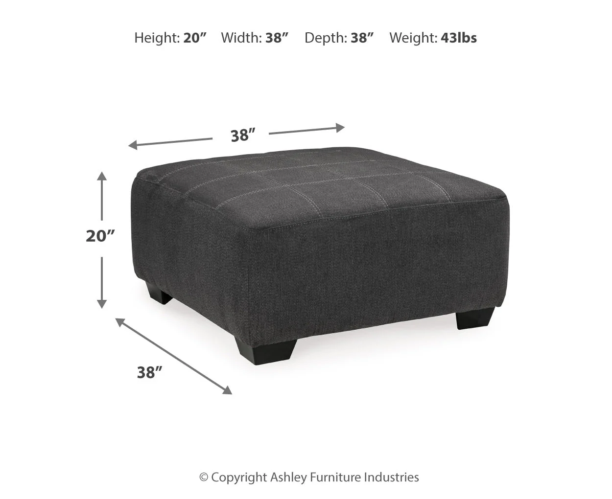Ambee Oversized Accent Ottoman - Image 4