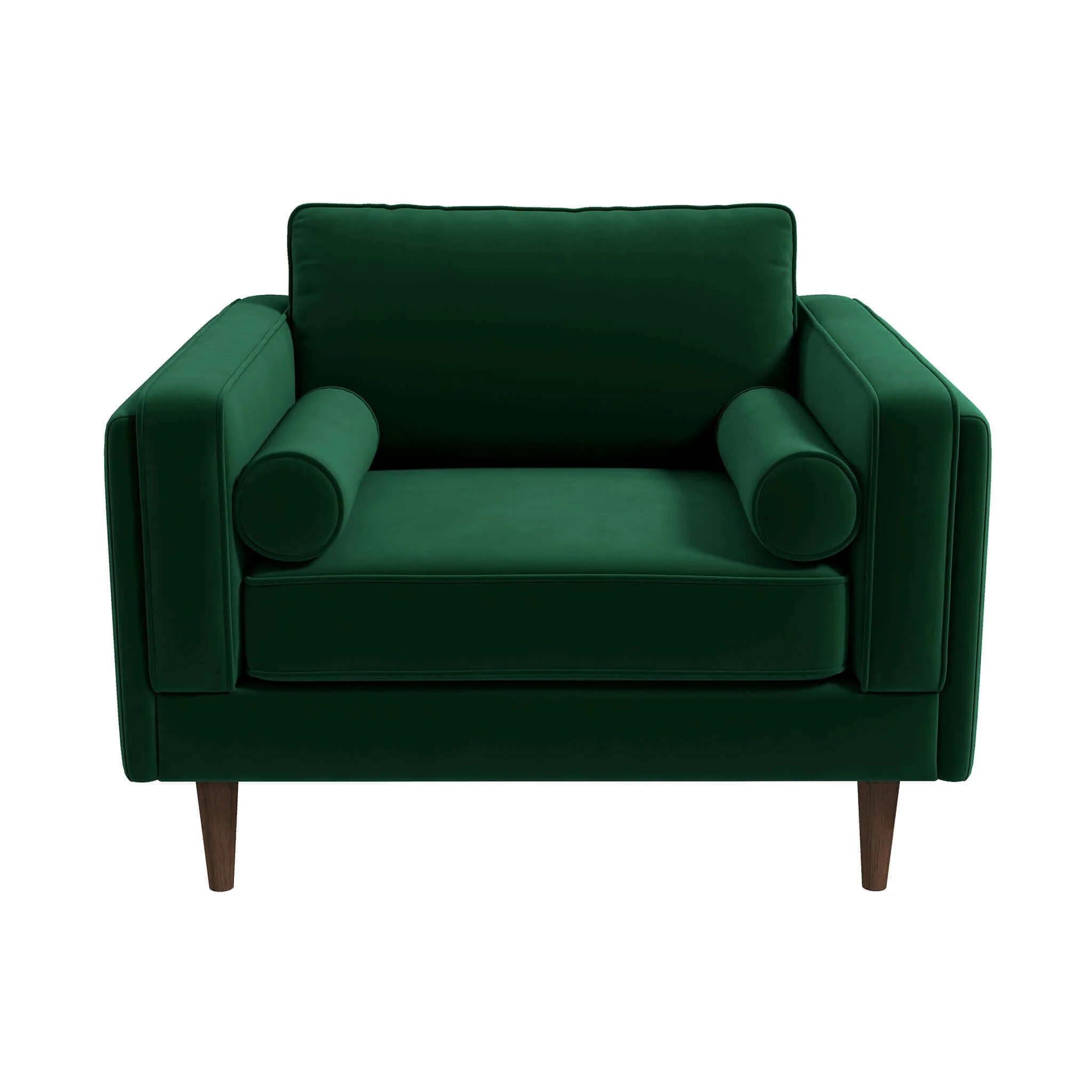 Amber Dark Green Velvet Lounge Chair - Image 8
