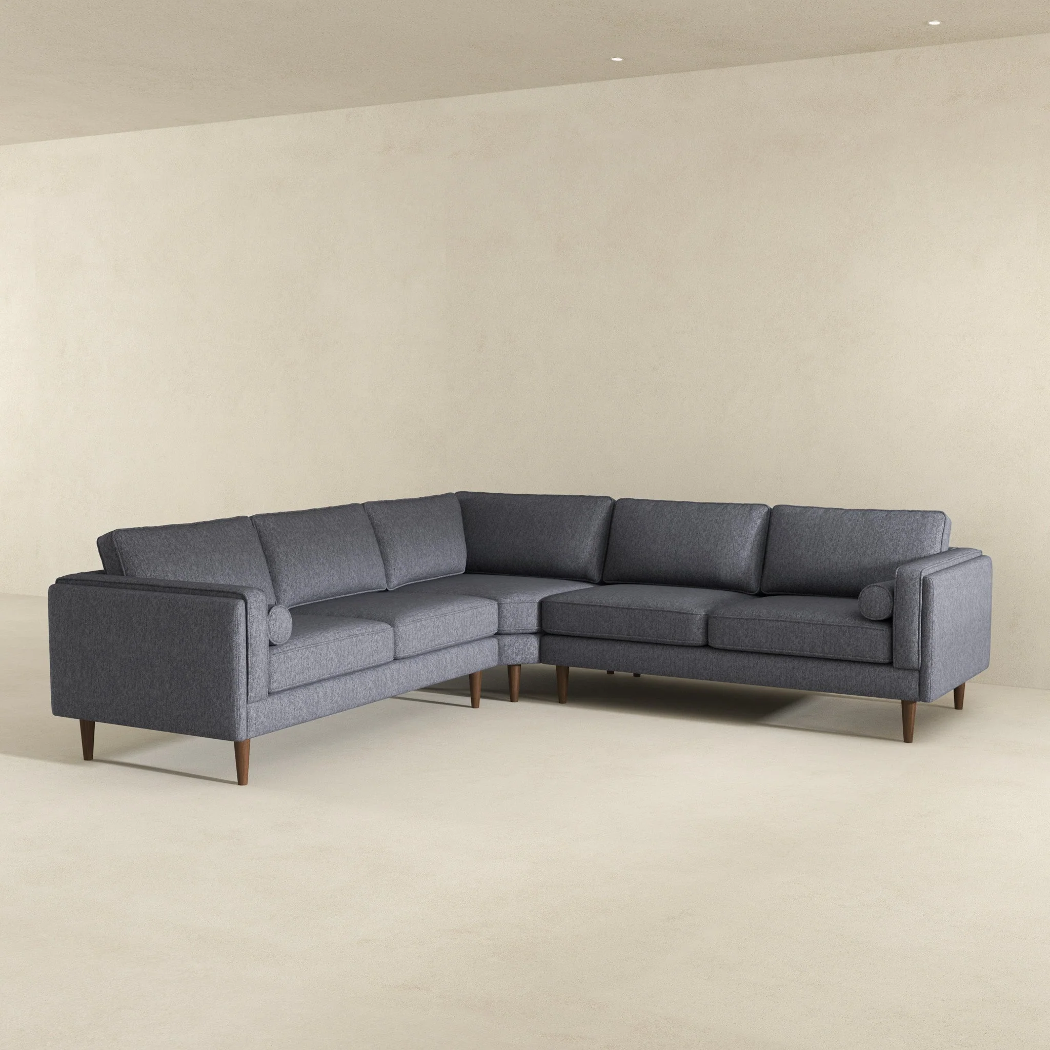 Amber Grey Fabric Sectional Corner Sofa - Image 4