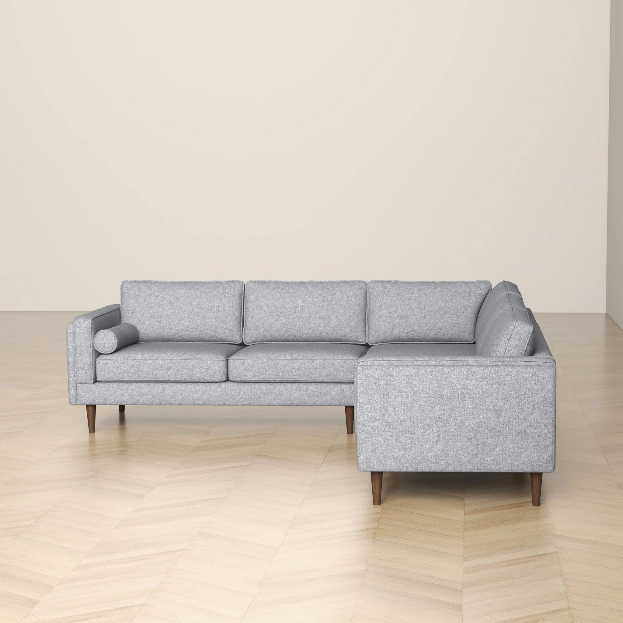 Amber Light Grey Corner Sectional Sofa - Image 3