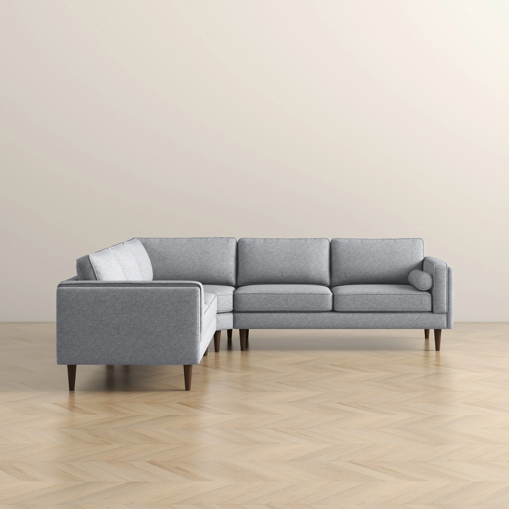 Amber Light Grey Corner Sectional Sofa - Image 4