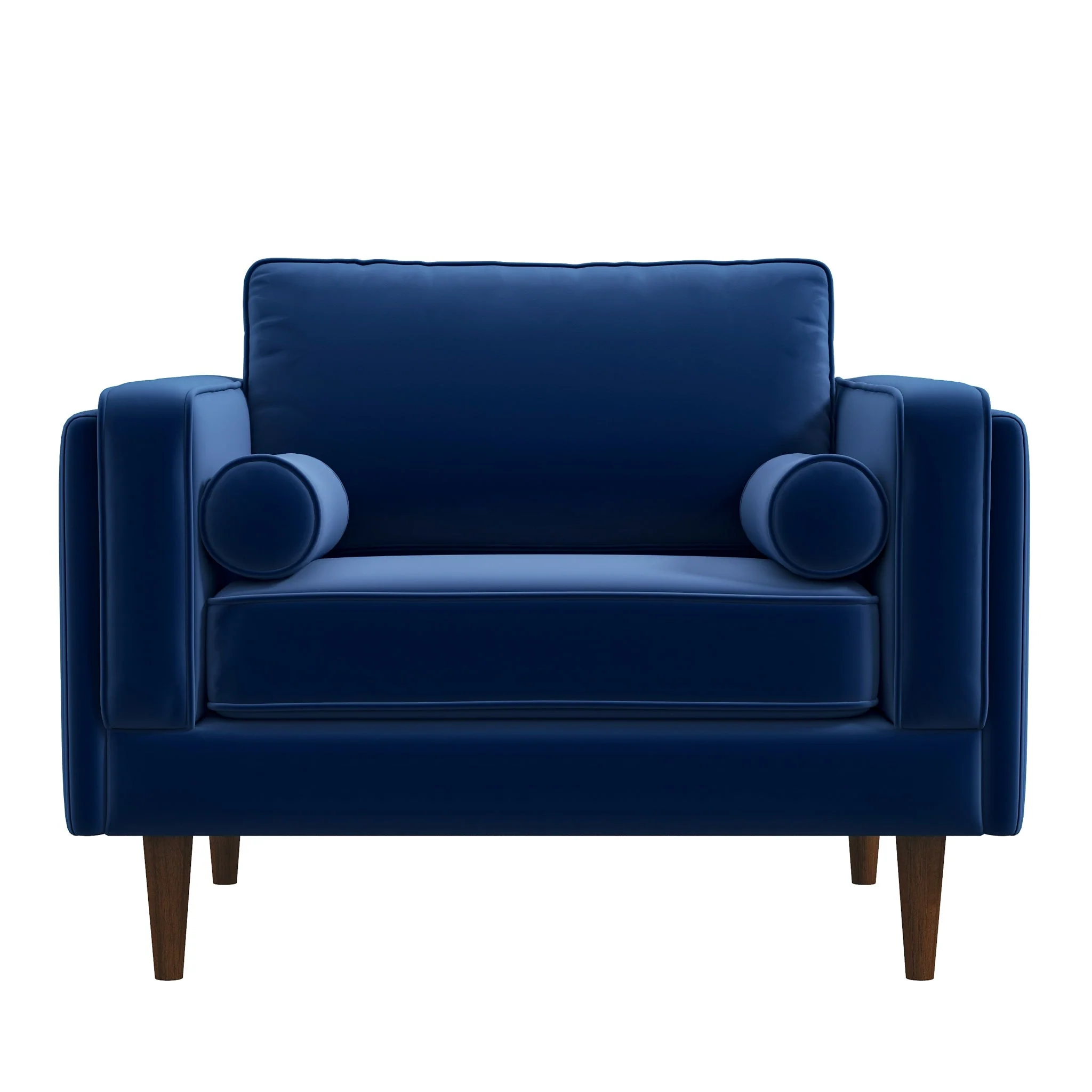 Amber Lounge Chair (Navy Blue Velvet) - Image 3