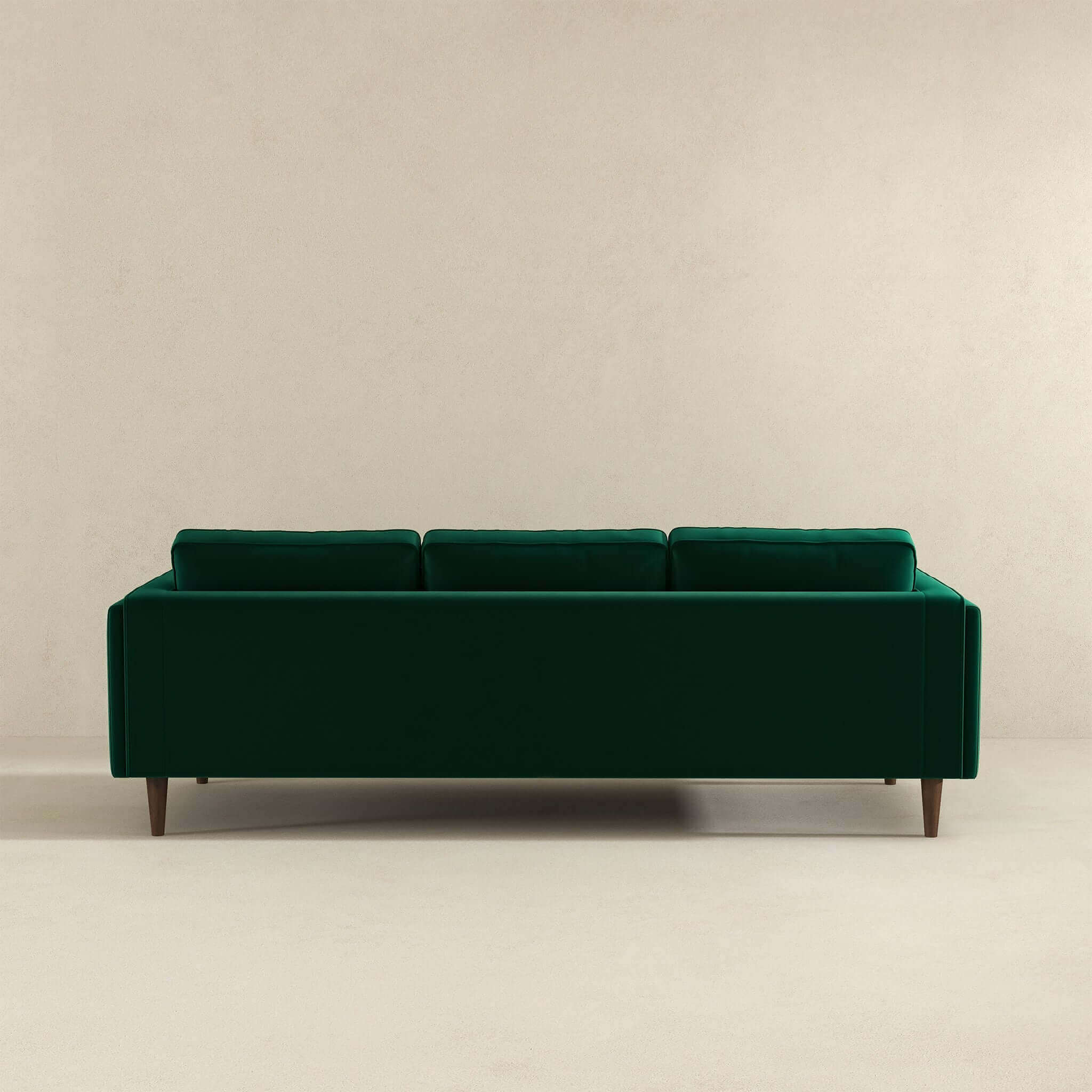 Amber Mid Century Modern Dark Green Luxury Modern Velvet Sofa - Image 5