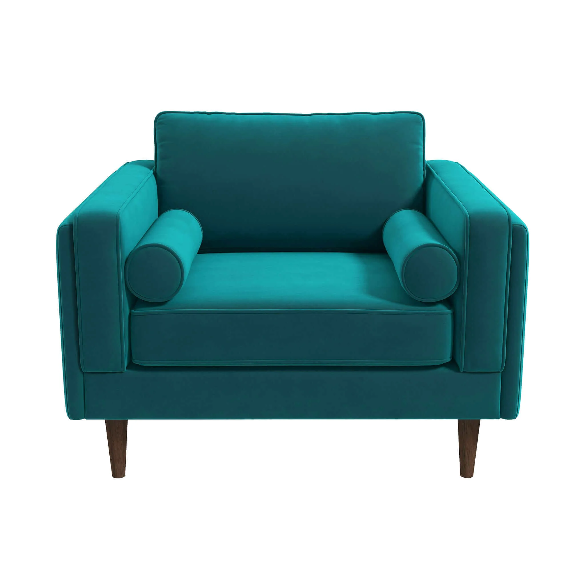 Amber Teal Velvet Lounge Chair - Image 8