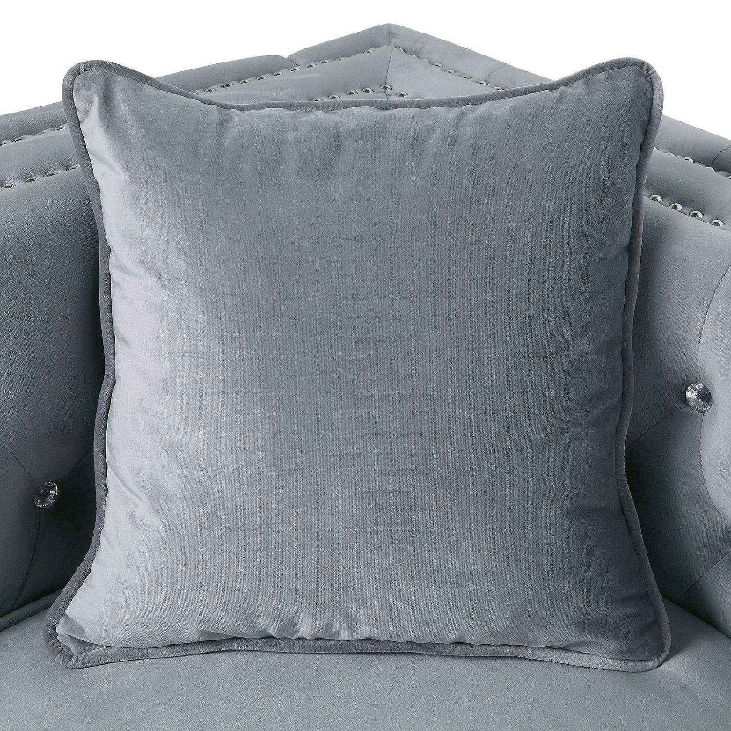 Amie Gray L Shape Sectional Sofa w/ Storage Chaise - Image 5