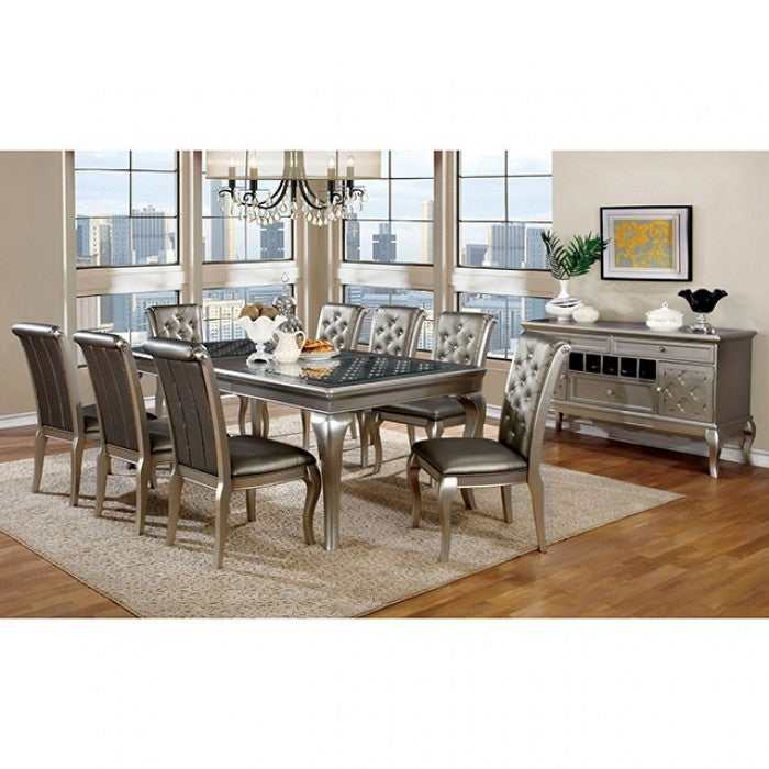 Amina Champagne Dining Side Chair (Set of 2) - Image 3