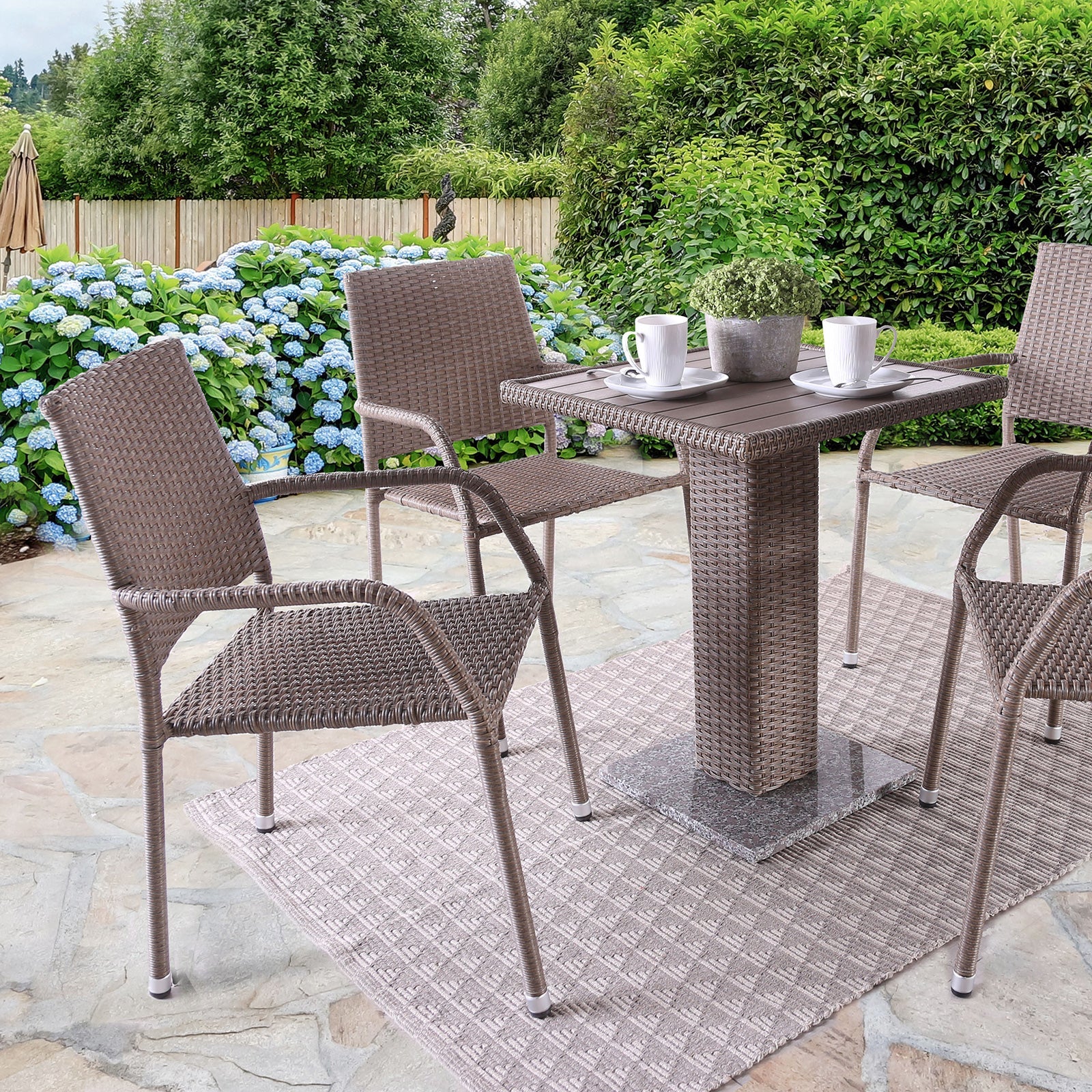 Aminta Natural 5 Pc. Patio Dining Set - Image 2