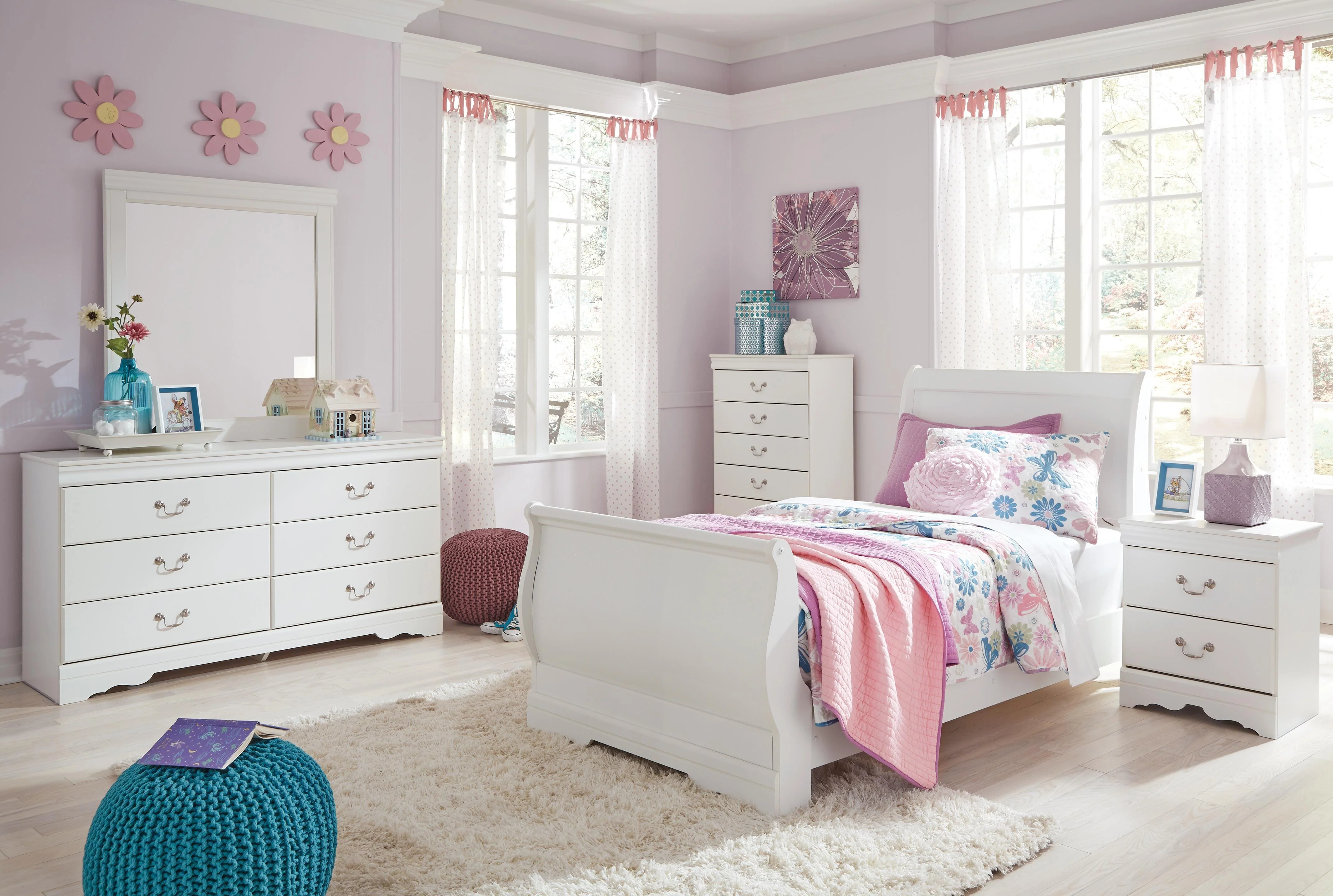 Anarasia Sleigh Bed Bedroom Set - Image 17