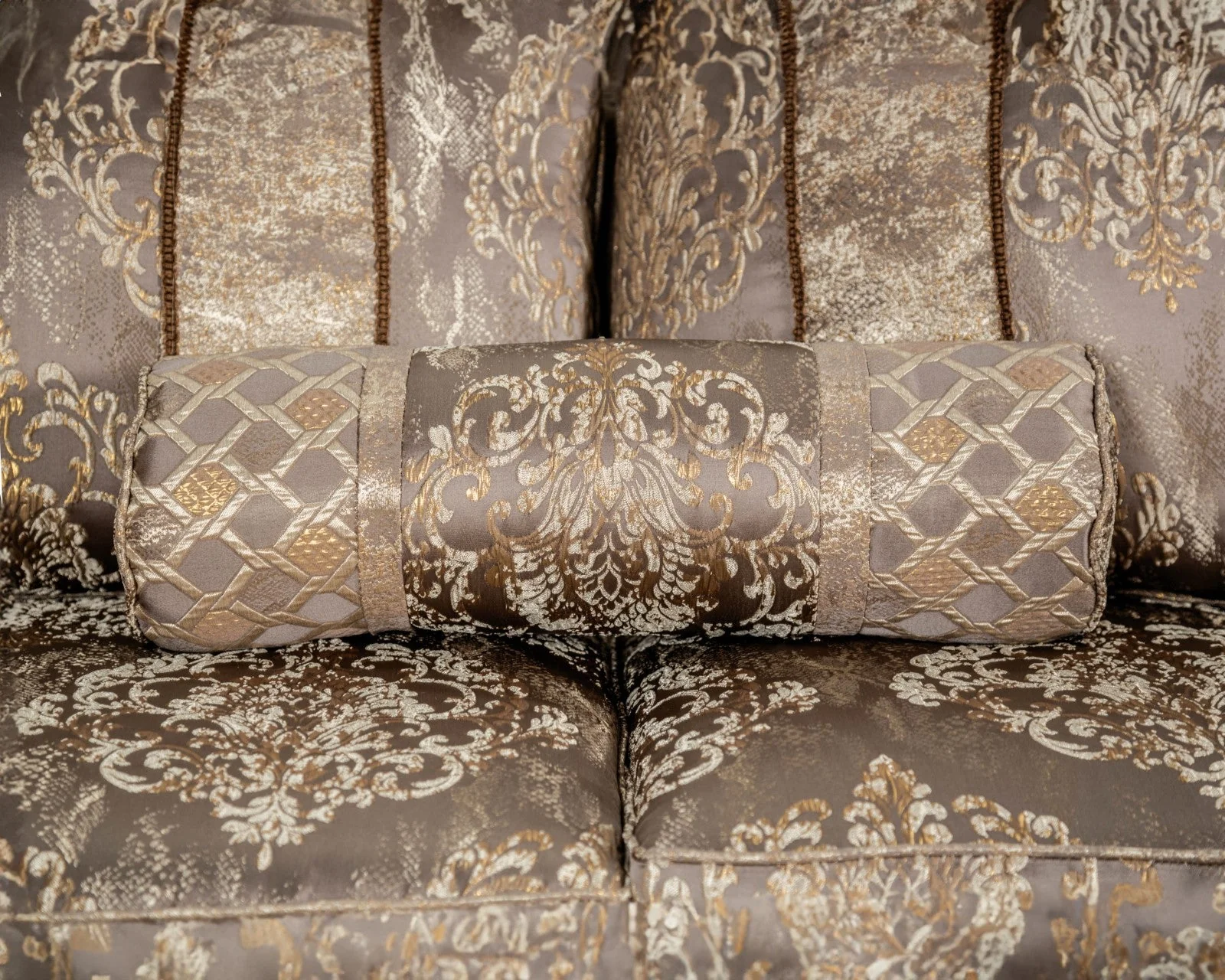 Andalusia Light Brown / Dark Cherry Sofa - Image 7