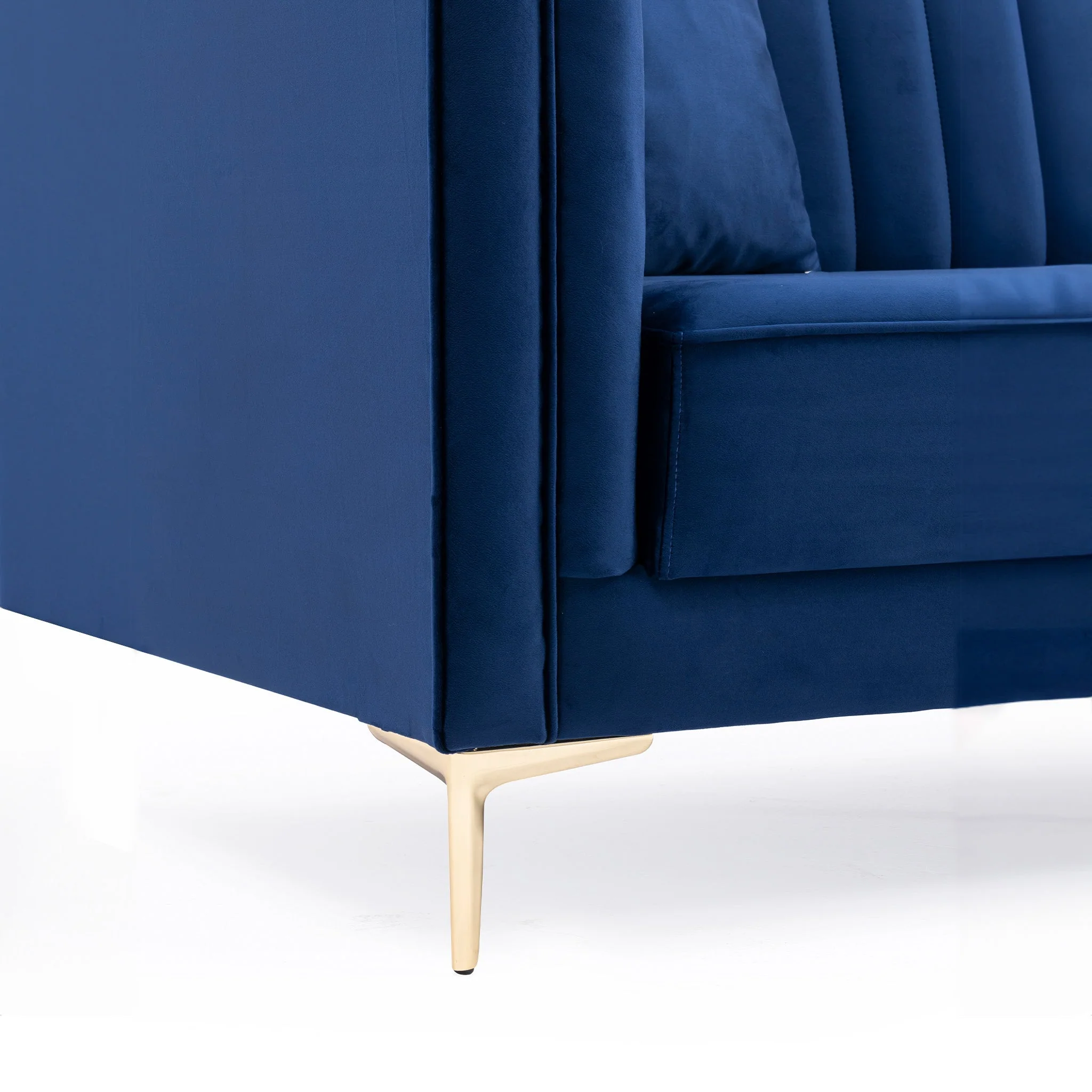 Angelina Sofa 91" (Dark Blue Velvet) - Image 5