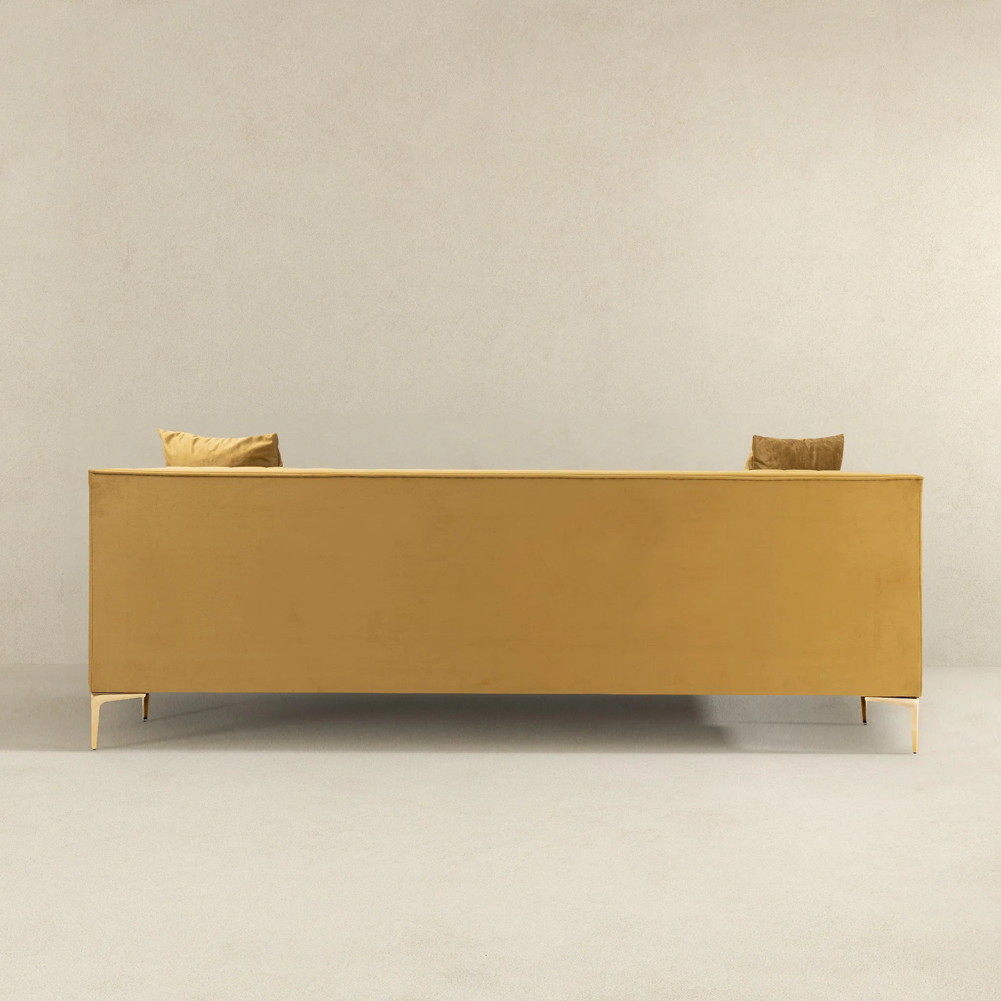 Angelina Sofa 91" (Yellow Mustard Velvet) - Image 6