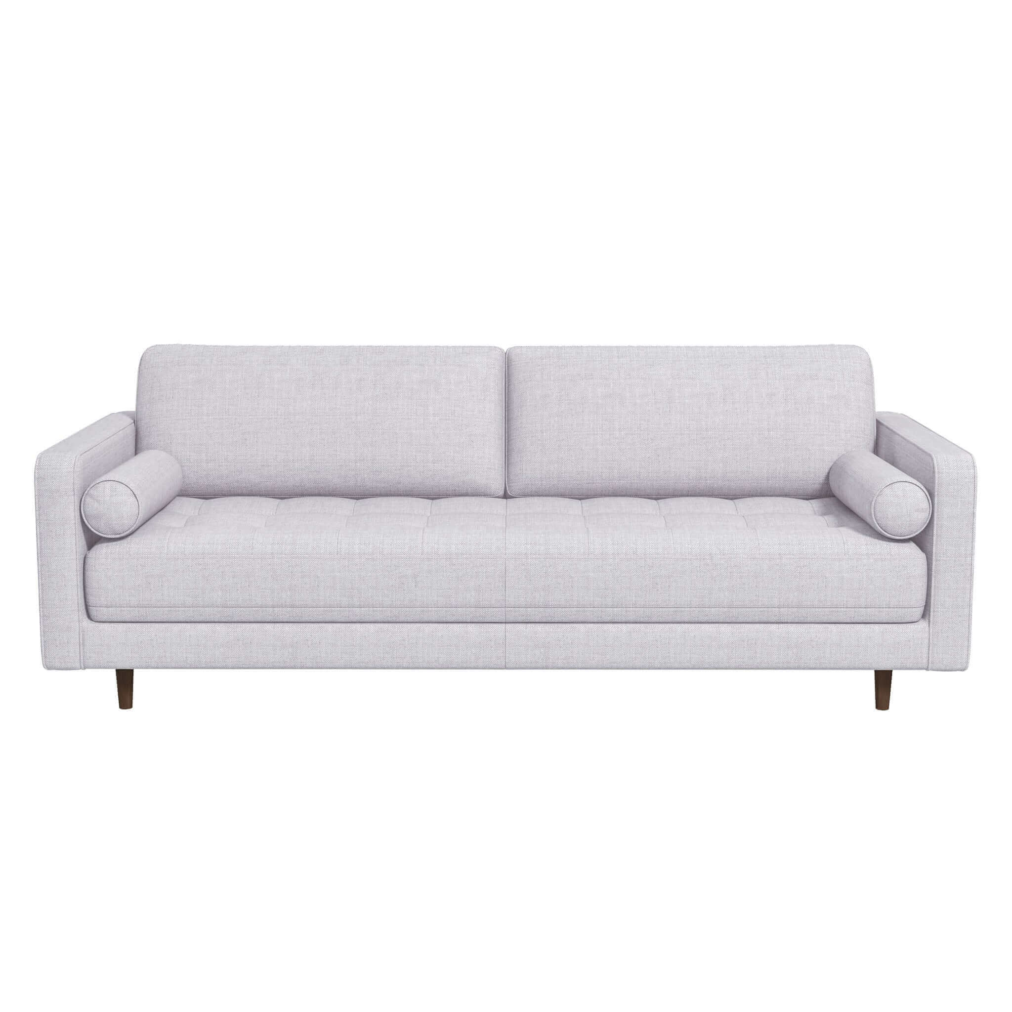 Anthony Light Grey Pillow Back Fabric Sofa - Image 7